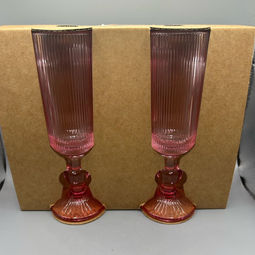 Target Bullseye Playground Valentine PINK Heart Champagne Glass Set 2025  NEW